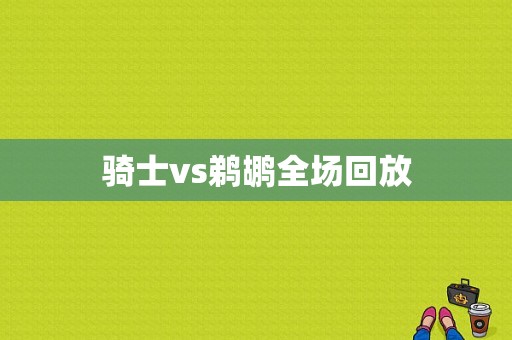 骑士vs鹈鹕全场回放